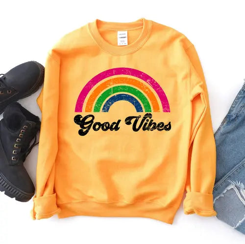 Good Vibes Sweatshirt Amazing Hot Prices For You