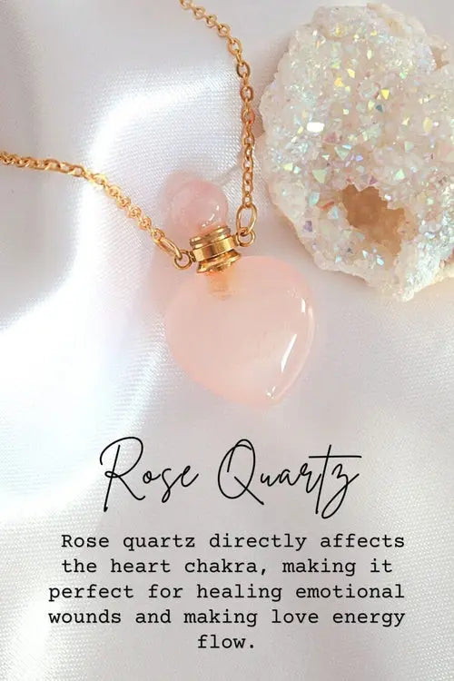 Heart Crystals Bottles 24 Karats Natural Crystals Necklaces Amazing Hot Prices For You