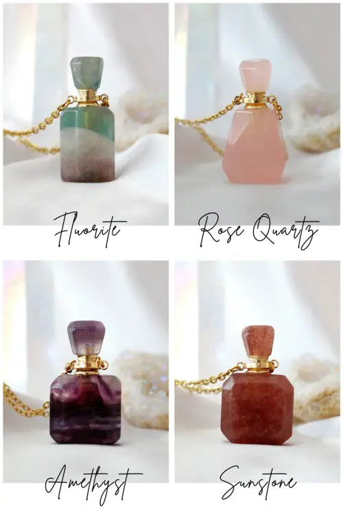 Healing Stones Bottle Pendant Necklace Aromatic Therapy Necklace Amazing Hot Prices For You