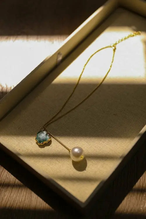 Gem and Pearl Pendant Necklace Amazing Hot Prices For You