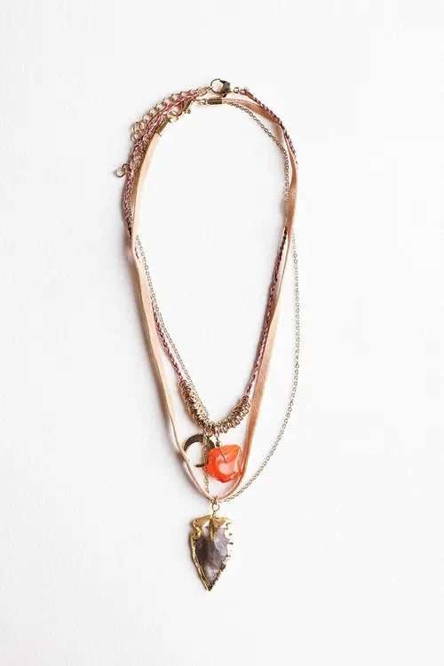 Carnelian & Brown Agate Suede Necklace Amazing Hot Prices For You