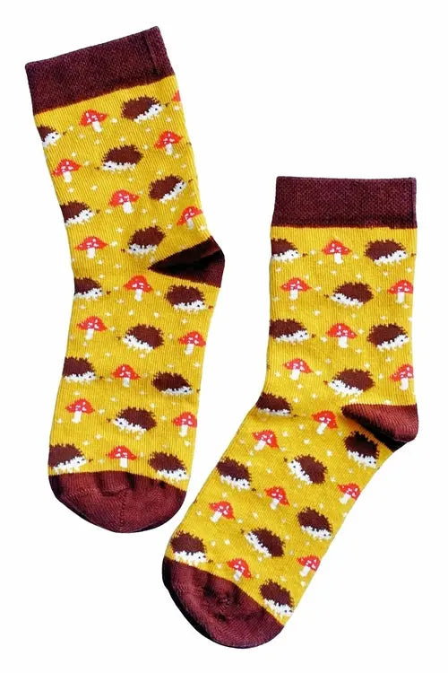 HEDGEHOG yellow cotton socks for children Amazing Hot Prices For You