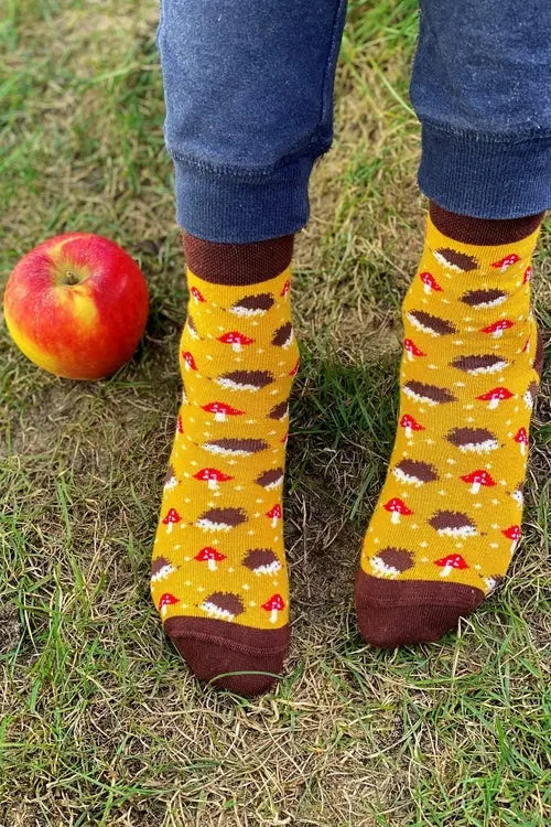 HEDGEHOG yellow cotton socks for children Amazing Hot Prices For You
