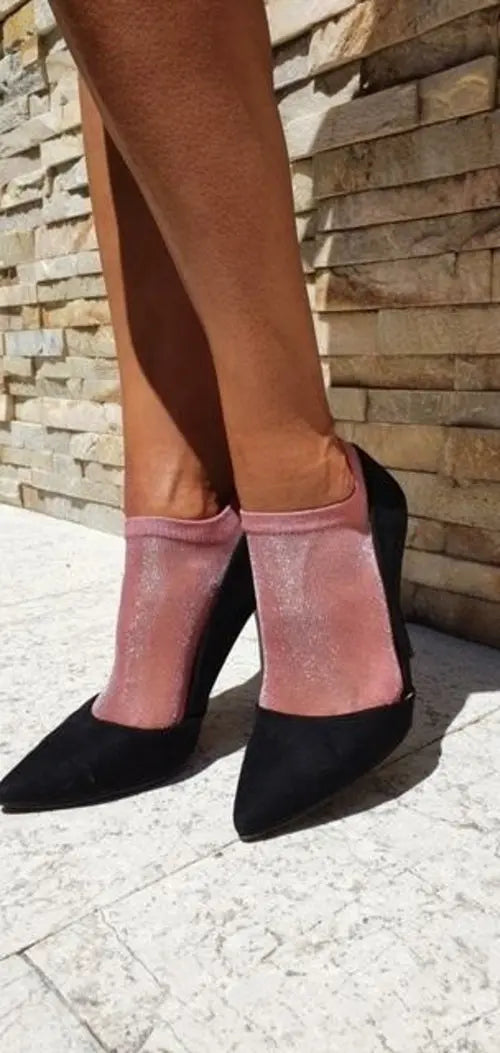 LUCINA old rose glittery socks for women Amazing Hot Prices For You