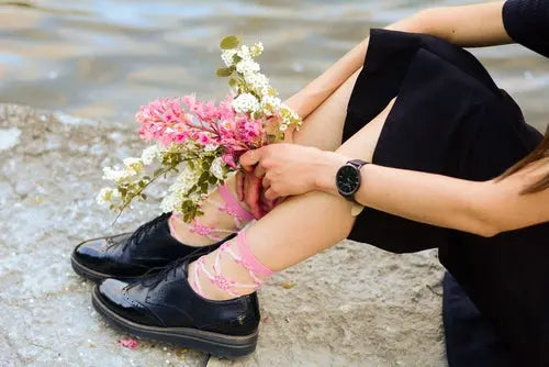 KRISTIN sheer pink socks for women Amazing Hot Prices For You