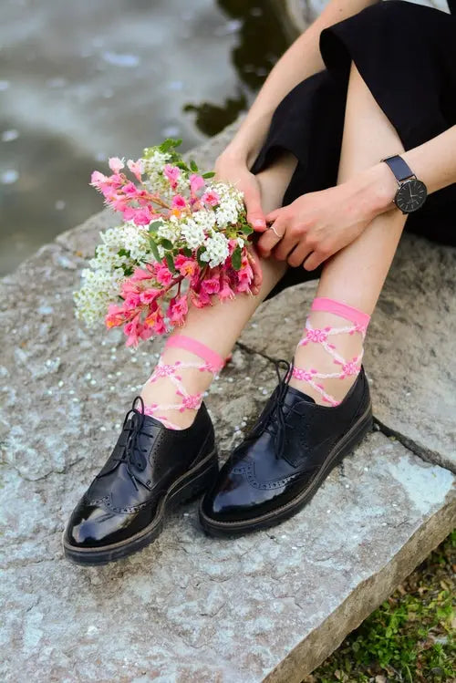 KRISTIN sheer pink socks for women Amazing Hot Prices For You