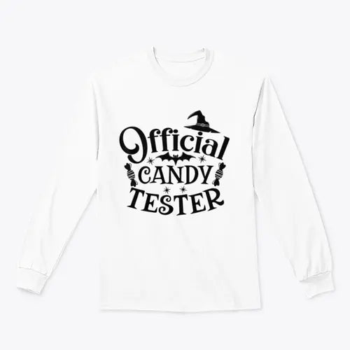 Official Candy Tester Vector Halloween Design for Sweatshirt - Amazing Hot Prices For You
