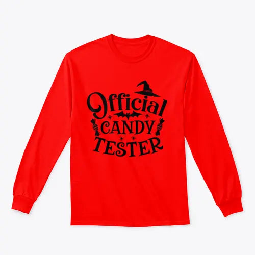 Official Candy Tester Vector Halloween Design for Sweatshirt - Amazing Hot Prices For You