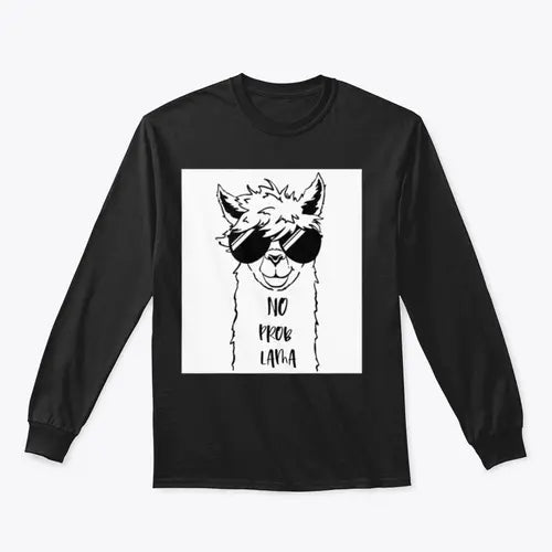 Cute Llama Face With Sunglasses Design for Sweatshirt Amazing Hot Prices For You