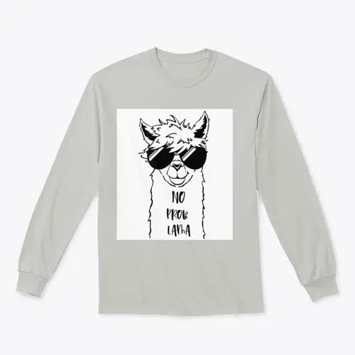 Cute Llama Face With Sunglasses Design for Sweatshirt Amazing Hot Prices For You