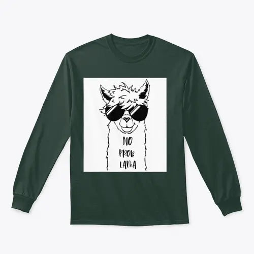 Cute Llama Face With Sunglasses Design for Sweatshirt Amazing Hot Prices For You