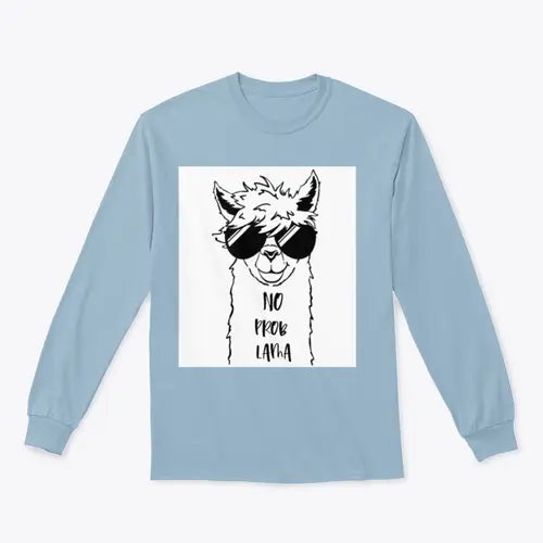Cute Llama Face With Sunglasses Design for Sweatshirt Amazing Hot Prices For You