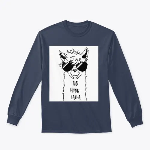 Cute Llama Face With Sunglasses Design for Sweatshirt Amazing Hot Prices For You