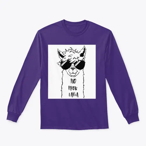 Cute Llama Face With Sunglasses Design for Sweatshirt Amazing Hot Prices For You