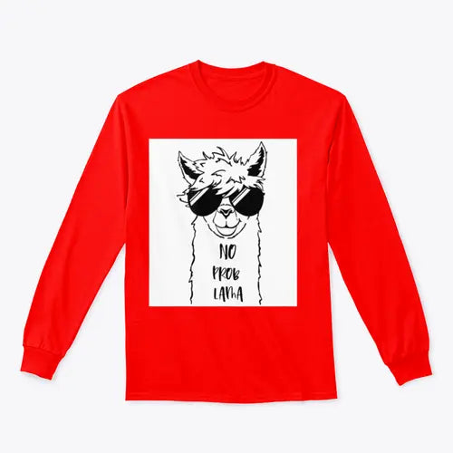 Cute Llama Face With Sunglasses Design for Sweatshirt Amazing Hot Prices For You