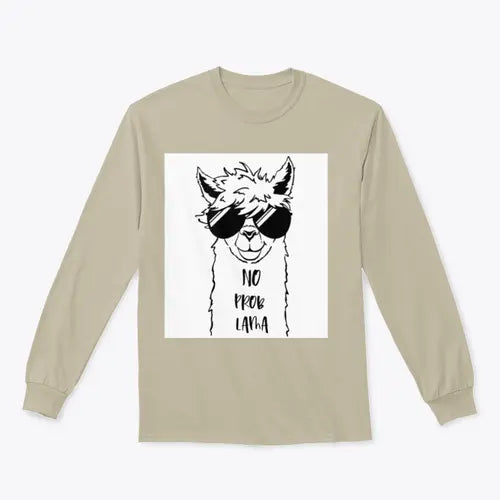 Cute Llama Face With Sunglasses Design for Sweatshirt Amazing Hot Prices For You