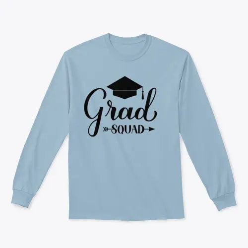 Grad Squad Calligraphy With Graduation Cap Design for Sweatshirt Amazing Hot Prices For You