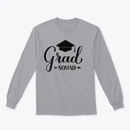 Grad Squad Calligraphy With Graduation Cap Design for Sweatshirt Amazing Hot Prices For You
