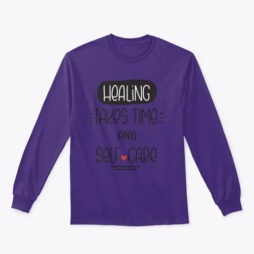 Healing Takes Time And Self-Care Quote Vector Design For Sweatshirt Amazing Hot Prices For You