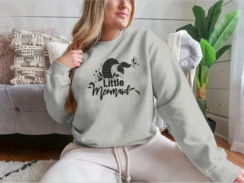 A Cute Mermaid Tail Calligraphy Design for Sweatshirt - Amazing Hot Prices For You