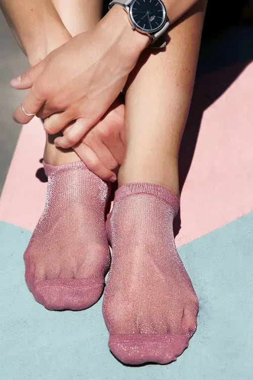 LUCINA old rose glittery socks for women Amazing Hot Prices For You