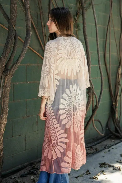 Ombre Bohemian Lace Kimono Amazing Hot Prices For You