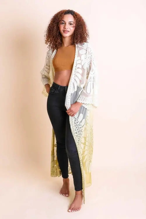 Ombre Bohemian Lace Kimono Amazing Hot Prices For You