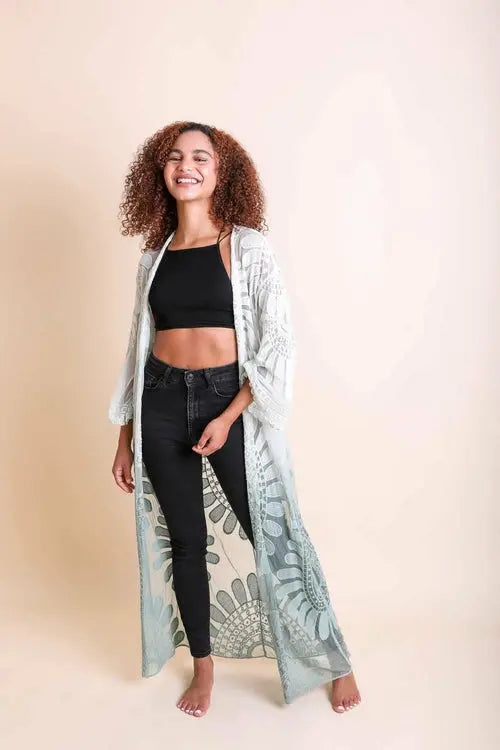 Ombre Bohemian Lace Kimono Amazing Hot Prices For You