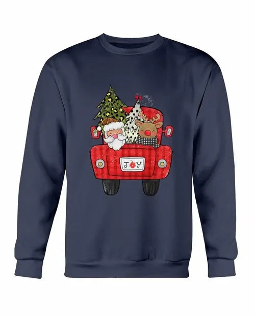 Christmas Santa Truck Sweatshirt Amazing Hot Prices For You