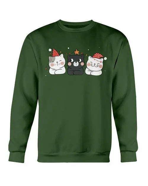 Cute Cats Christmas Sweatshirt Amazing Hot Prices For You