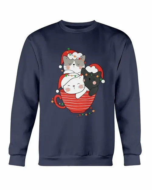 Cute Cats Cup Christmas Sweatshirt Amazing Hot Prices For You