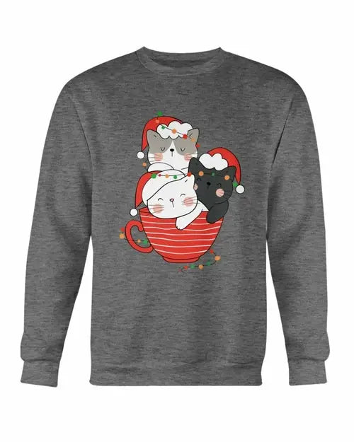 Cute Cats Cup Christmas Sweatshirt Amazing Hot Prices For You