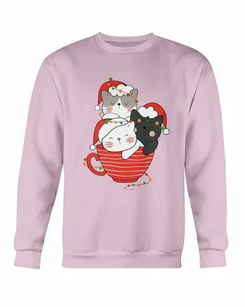 Cute Cats Cup Christmas Sweatshirt Amazing Hot Prices For You