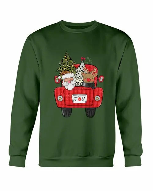 Christmas Santa Truck Sweatshirt Amazing Hot Prices For You