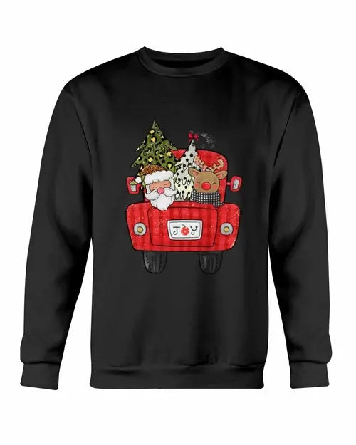 Christmas Santa Truck Sweatshirt Amazing Hot Prices For You