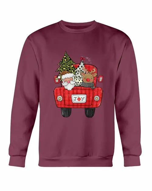 Christmas Santa Truck Sweatshirt Amazing Hot Prices For You