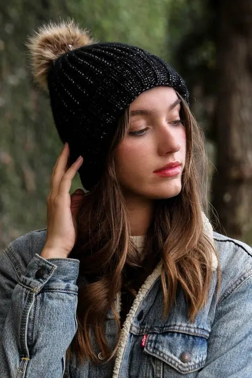 Soft Rib Knit Pom Beanie Amazing Hot Prices For You