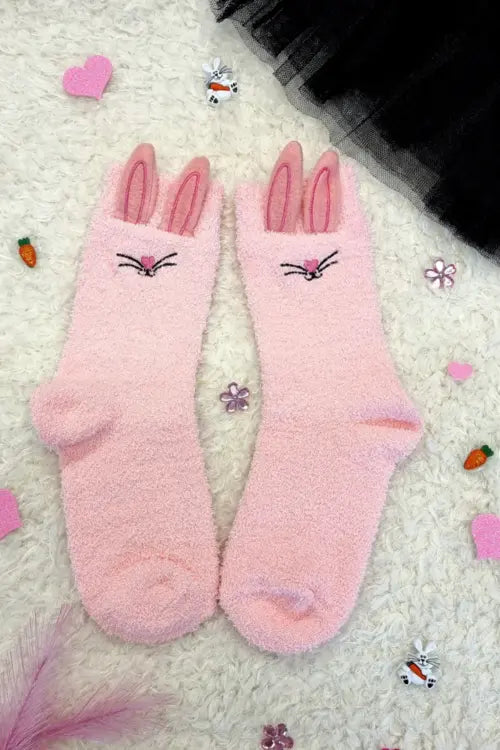 FUNNY BUNNY pink socks for women Amazing Hot Prices For You