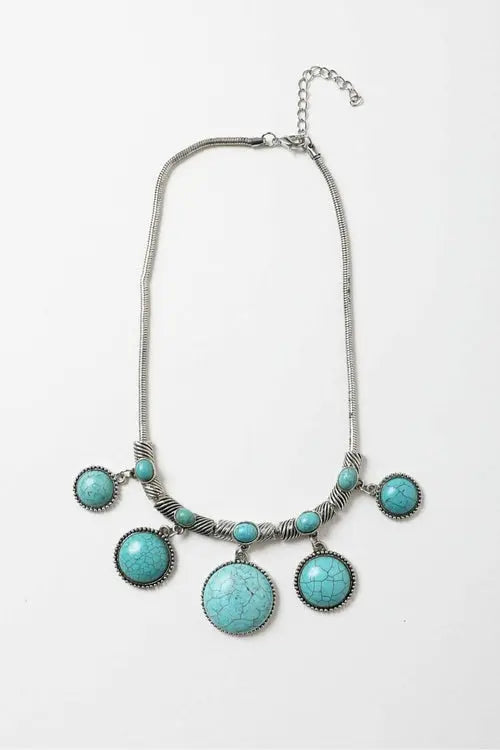 Turquoise Charm Link Necklace Amazing Hot Prices For You