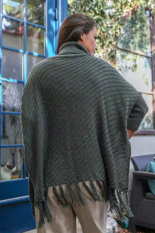Sweater Weather Roll-Neck Poncho Amazing Hot Prices For You