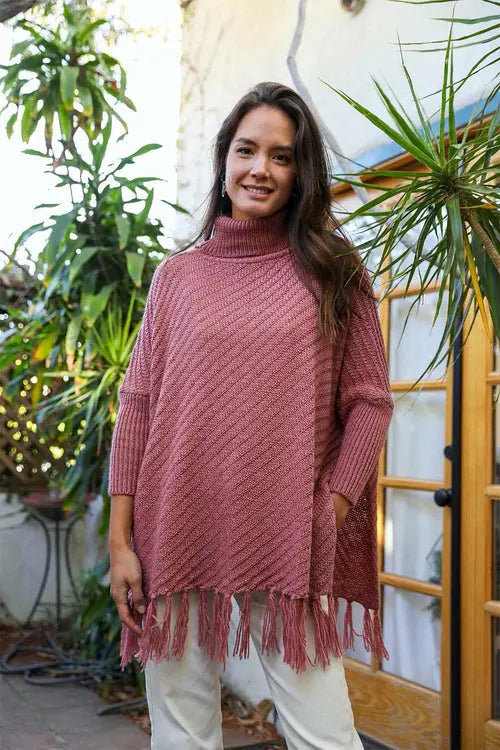 Sweater Weather Roll-Neck Poncho Amazing Hot Prices For You