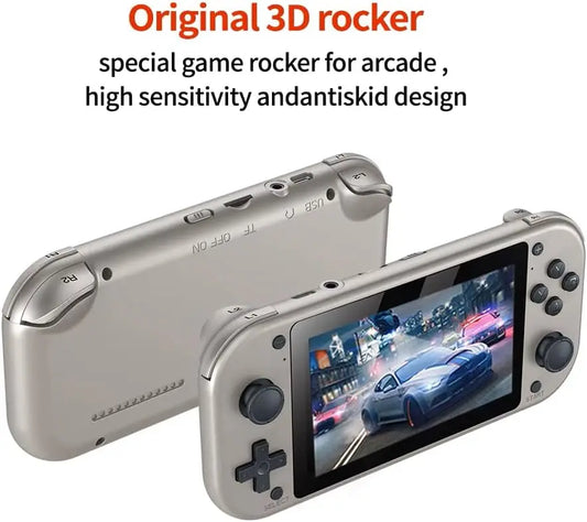 Retro Handheld Portable Video Game Console - 4.3" IPS Screen, Emuelec System, 64GB, 20,000+ Games, Classic Game System, Retro
