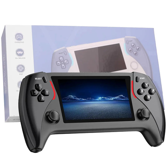 ugtenversi Handheld Retro Game Console Linux System 20+ Emulator 64G TF Card 15000+ game, Portable Retro Game Console 4. 3-inch IPS Screen (Black)