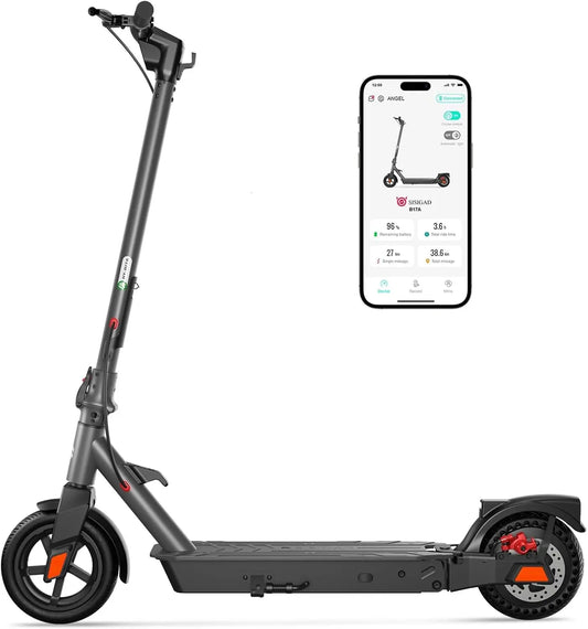 SISIGAD Electric Scooter Adults 8.5" Tires, 25 MPH Top Speed, 20 Miles Long Range, Scooters Electric for Adults, 600W Peak Motor, Foldable E-Scooter with APP and Dual Braking System