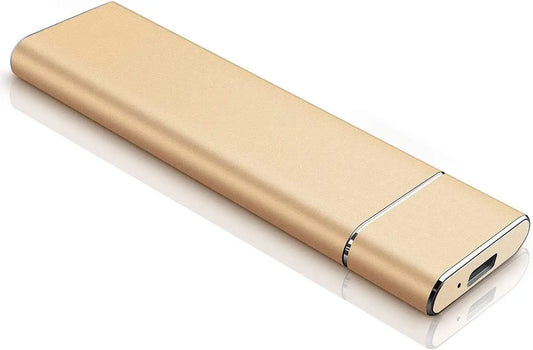 External Hard Drive 2TB, Portable Hard Drive External for PC, Laptop and Mac (2TB, Gold)