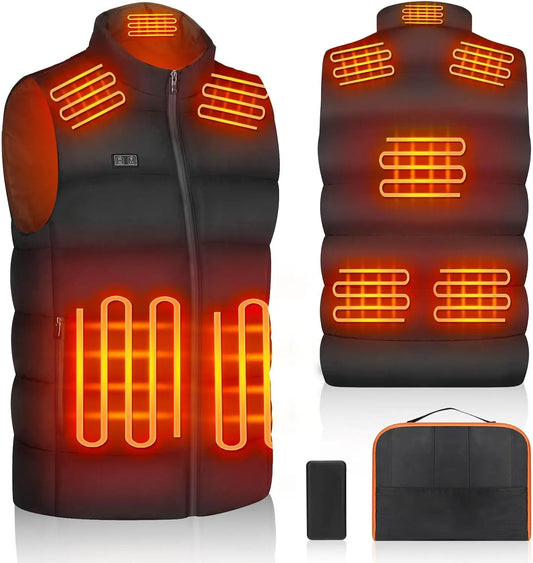 Heated Vest for Men and Women with Battery Pack, Lightweight Washable 8 Heating Zones 3 Heating Levels Heating Vest