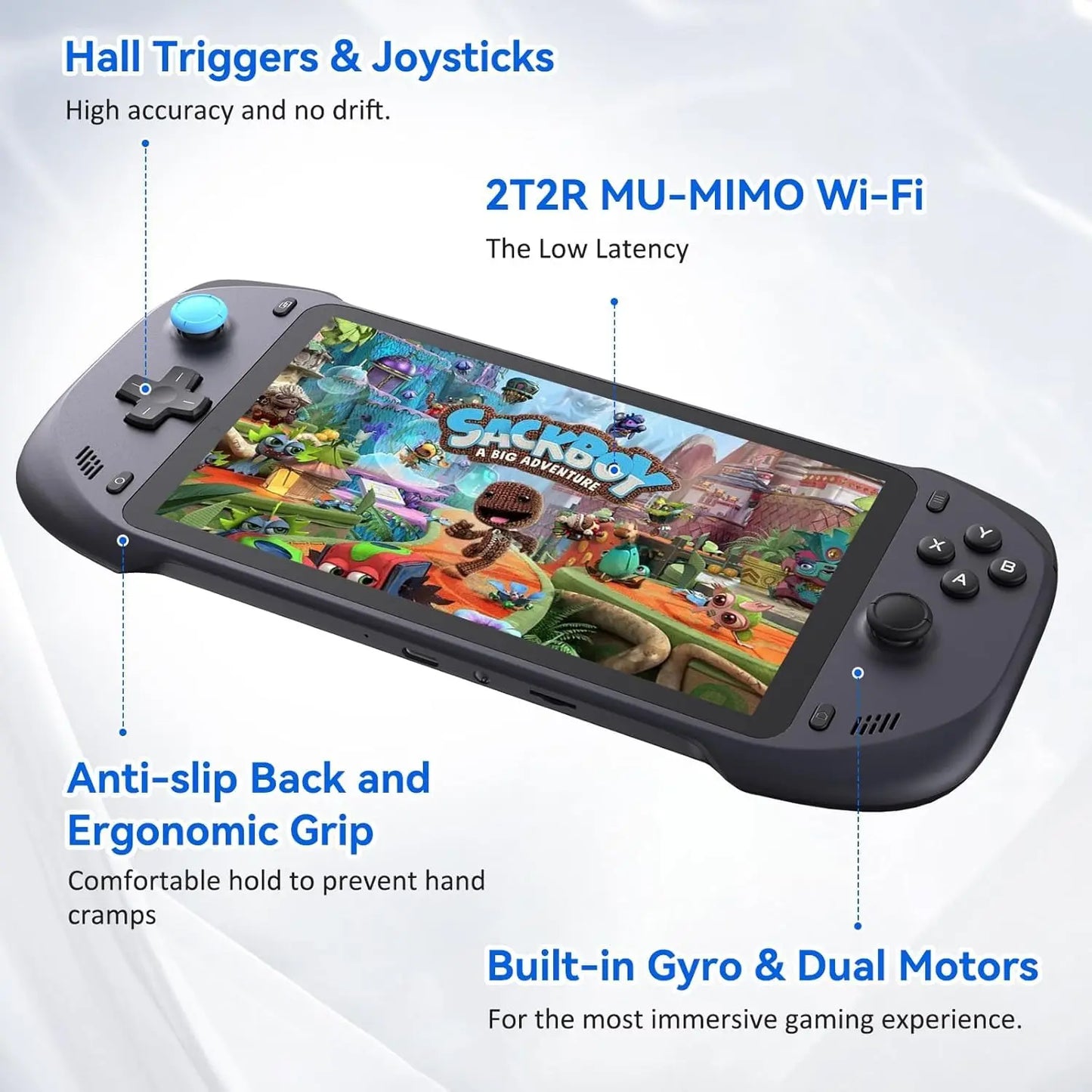 abxylute Cloud Handheld Remote Play Gaming Console, For Xbox Cloud Gaming, NVIDIA GeForce NOW, Playstation, PC, Long-Battery Life, 1080P 7-Inch Touchscreen, Lightweight Handheld Accessories - 64G
