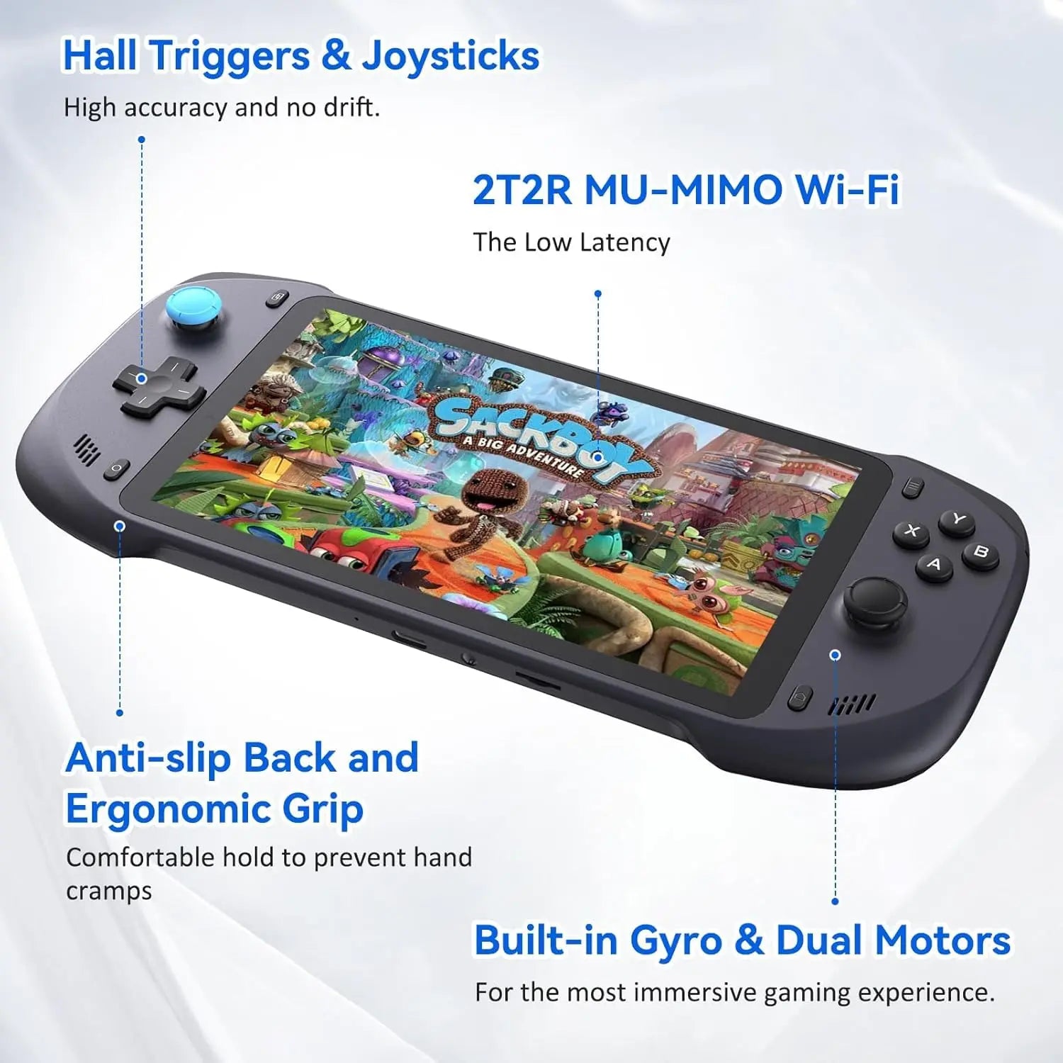 abxylute Cloud Handheld Remote Play Gaming Console, For Xbox Cloud Gaming, NVIDIA GeForce NOW, Playstation, PC, Long-Battery Life, 1080P 7-Inch Touchscreen, Lightweight Handheld Accessories - 64G