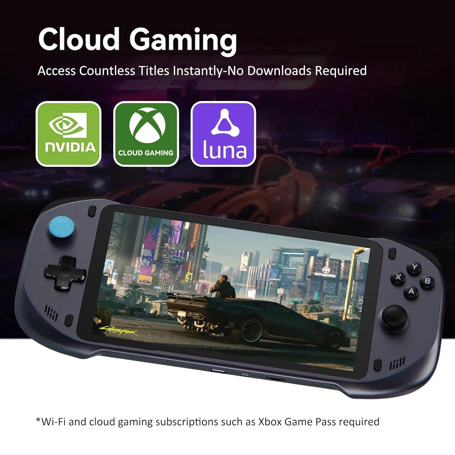 abxylute Cloud Handheld Remote Play Gaming Console, For Xbox Cloud Gaming, NVIDIA GeForce NOW, Playstation, PC, Long-Battery Life, 1080P 7-Inch Touchscreen, Lightweight Handheld Accessories - 64G