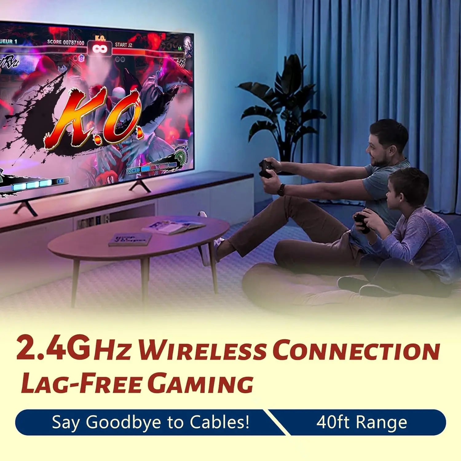 2025 Retro Gaming Console Pro 4K HDMI with 40,000+ Built-in Classic Video Games - Plug & Play Game Stick for TV with 2 Wireless Controllers | 23 Emulator Support 64GB